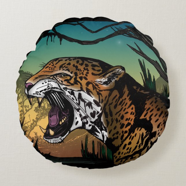 Jaguar Round Cushion (Front)