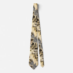 Jaguar skin, snakes, African, exotic Tie