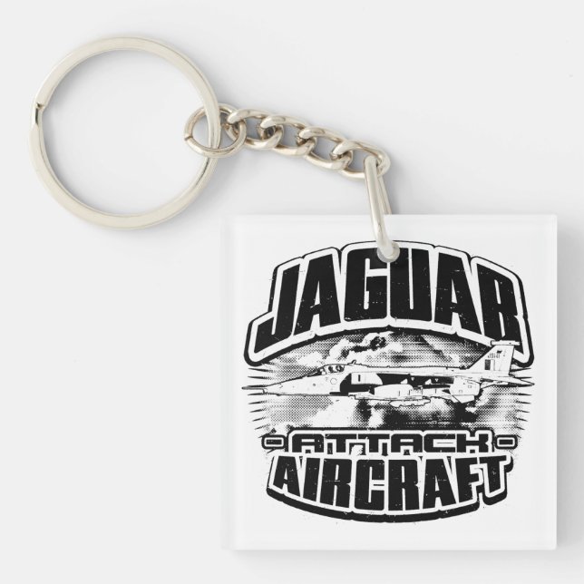 Jaguar Square (double-sided) Acrylic Keychain (Front)