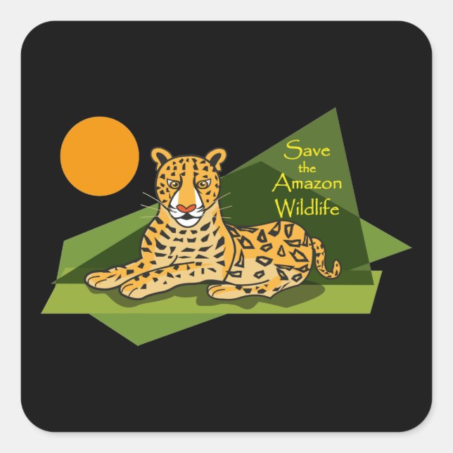 Jaguar Square Sticker (Front)