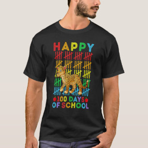 Jaguar Teacher Student Happy 100 Days of School T-Shirt