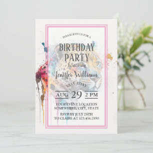Jaguar Watercolor Invitation