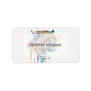 Jaguar Watercolor Label