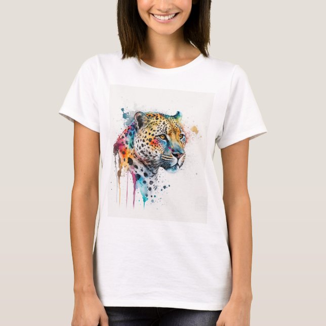 Jaguar Watercolor                             T-Shirt (Front)