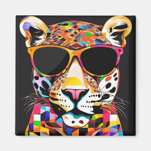 Jaguar Wearing Sunglasses Magnet