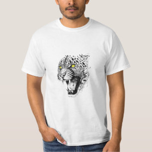 Jaguar Wild Animal Nature Illustration Art Tattoo T-Shirt
