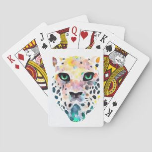 Jaguar Wild Animal Nature Watercolor Art Painting Playing Cards