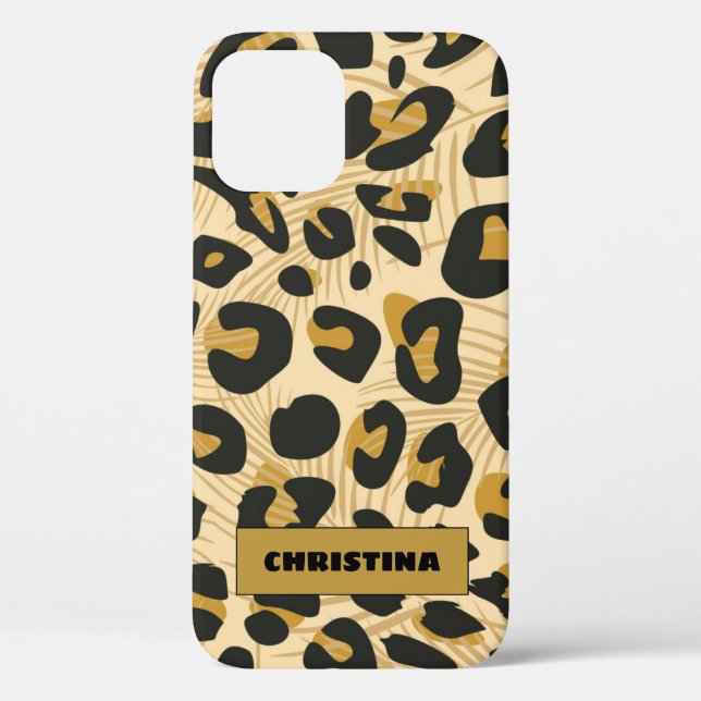 Jaguar Wild Animal Print Personalised Name Case-Mate iPhone Case (Back)