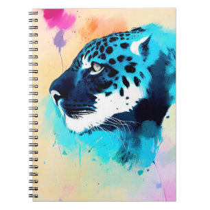 Jaguar Wild Nature Animal Color Art Painting Notebook