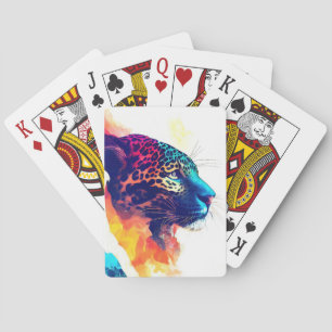 Jaguar Wild Nature Animal Color Art Painting Playing Cards