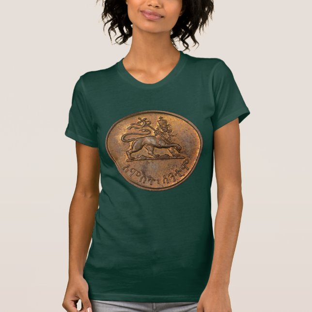 Jah Army Empire of Ethiopia Rastafari Girls Shirt (Front)