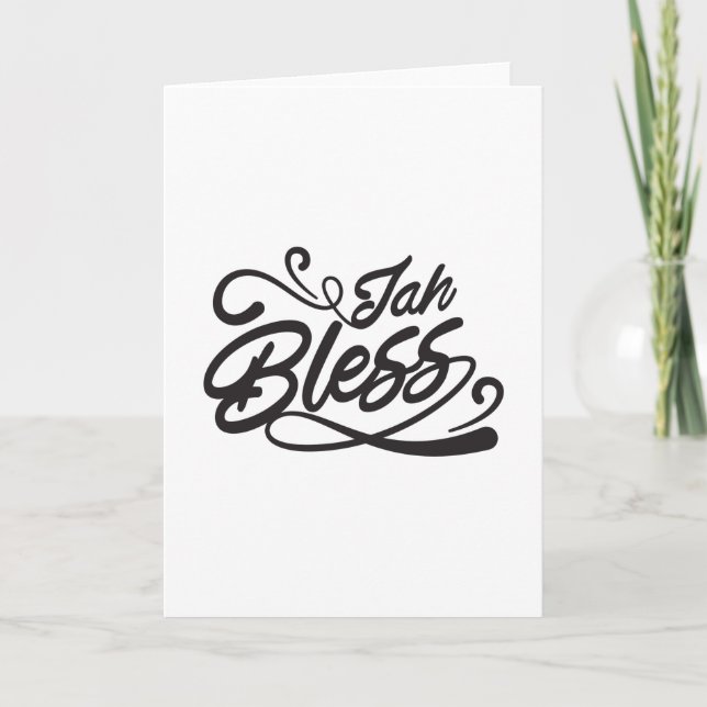 Jah bless lettering card (Front)
