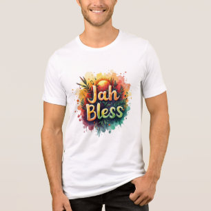 Jah Bless Reggae Watercolor Men’s Tri-Blend Shirt