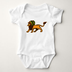 Jah King Rasta Lion Baby Bodysuit