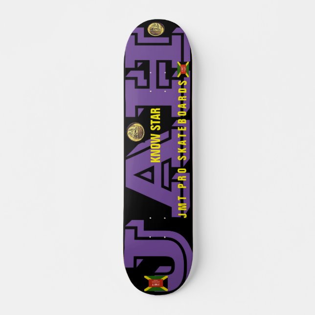 JAH KNOW STAR   JMT 7 3/4" Skateboard Deck (Front)