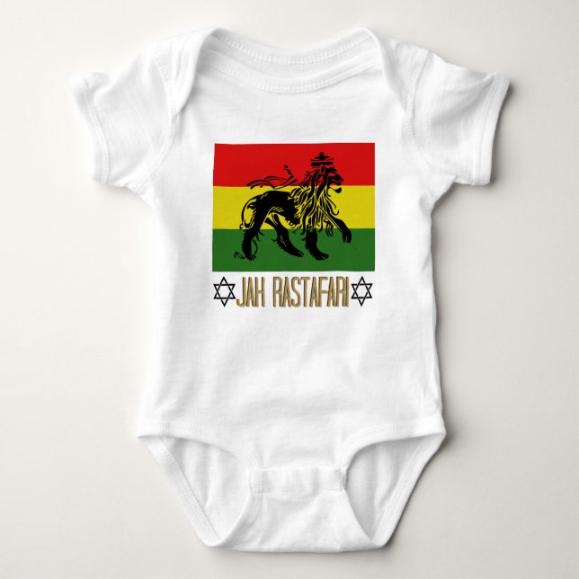 Jah Rastafari Baby Bodysuit (Front)
