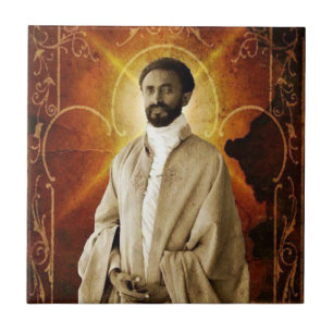 Jah Rastafari Haile Selassie Rasta Livity Roots Tile