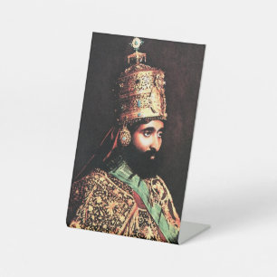 Jah Rastafari Haile Selassie Rasta Reggae Roots Pedestal Sign