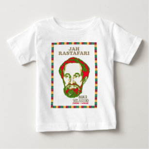 Jah Rastafari Haile Selassie Warrior Emperor Baby T-Shirt