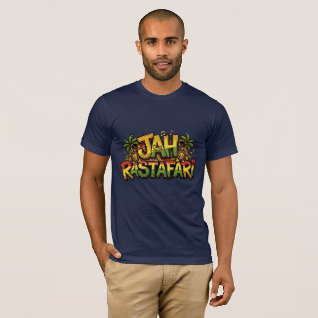 Jah Rastafari Reggae T-Shirt (Front Full)