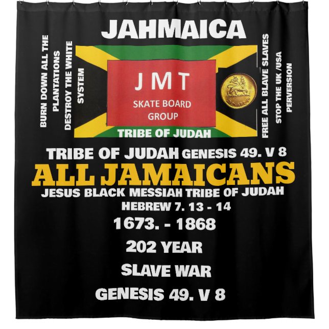 JAHMAICA Shower Curtain (Front)
