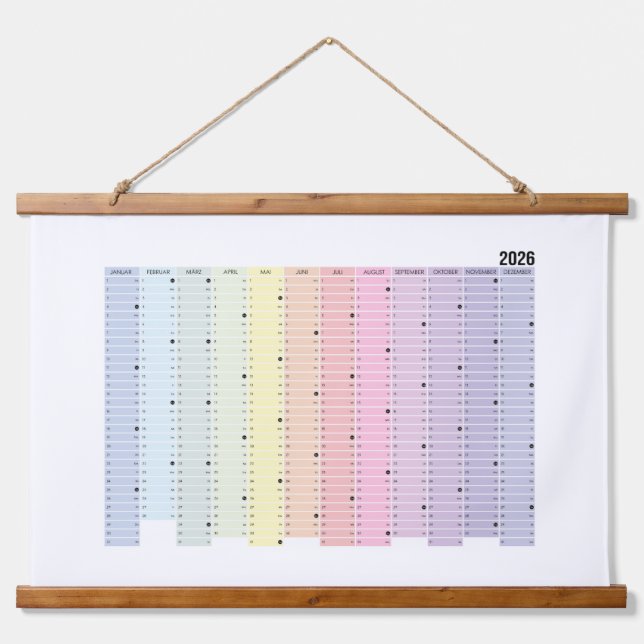 Jahreskalender 2026 hanging tapestry (Front)