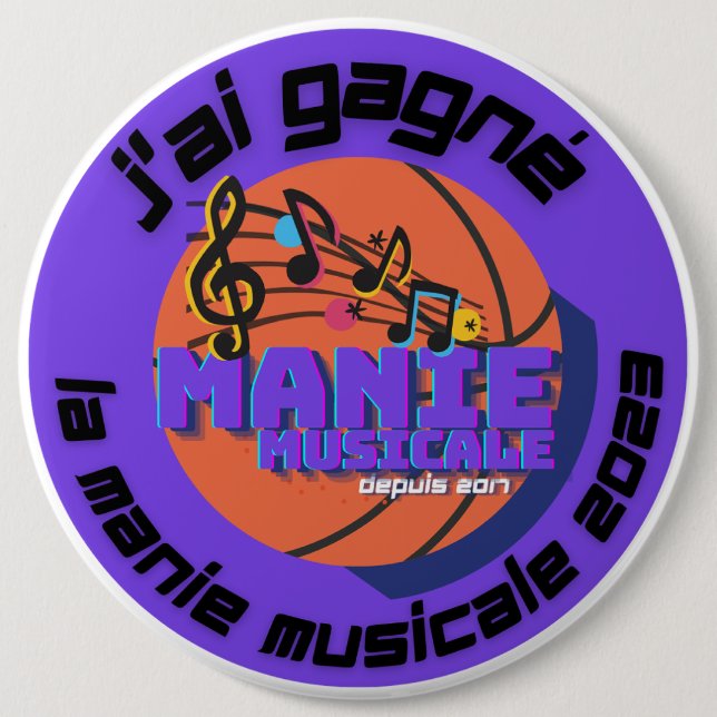 J'ai gagné 2023 button (Front)