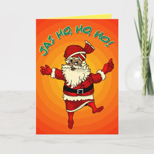 Jai Ho, Ho, Ho! Holiday Card (Front)