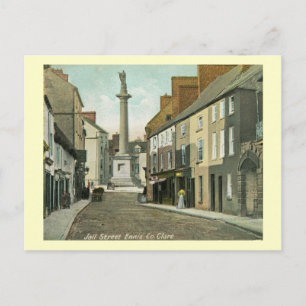 Jail St., Ennis, County Clare, Ireland Vintage Postcard