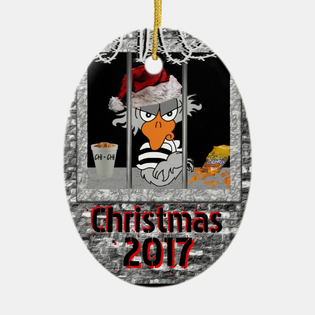 Jailbird Christmas ornament (Front)
