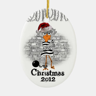 Jailbird Christmas ornament