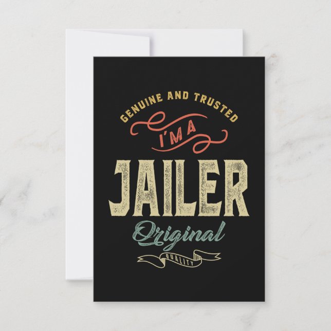 Jailer Job Title Men Women Gift RSVP Card (Front)