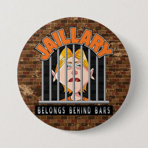 Jaillary Hillary for Prison 7.5 Cm Round Badge