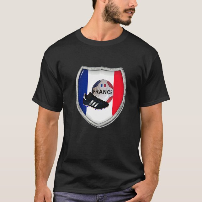 J'aime La France J'aime Le Football Maillot Pour L T-Shirt (Front)