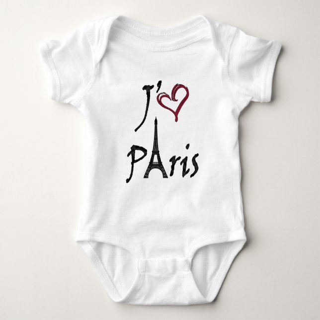 j'aime Paris Baby Bodysuit (Front)