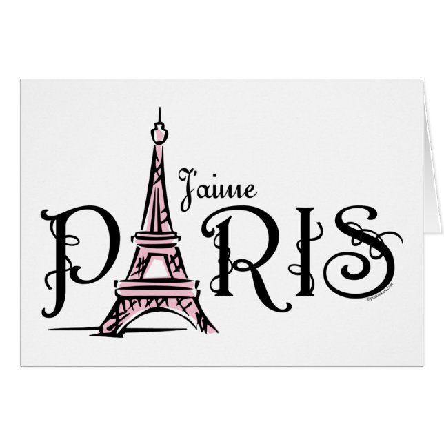 J'aime Paris Card (Front Horizontal)