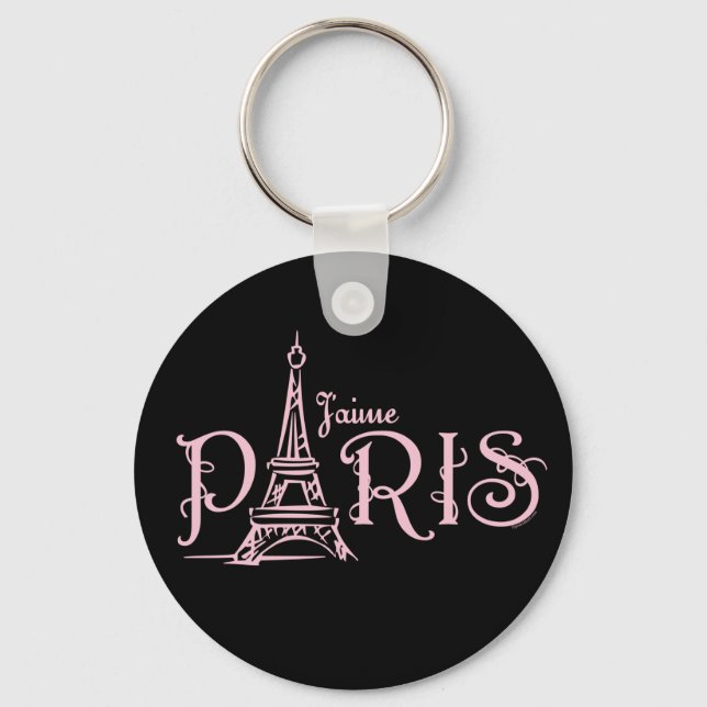 J'aime Paris (Dark) Keychain (Front)