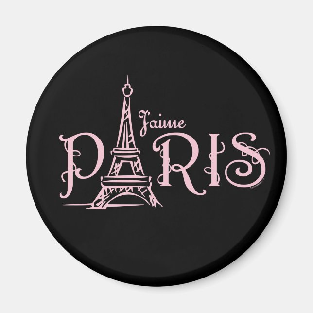 J'aime Paris (Dark) Magnet (Front)