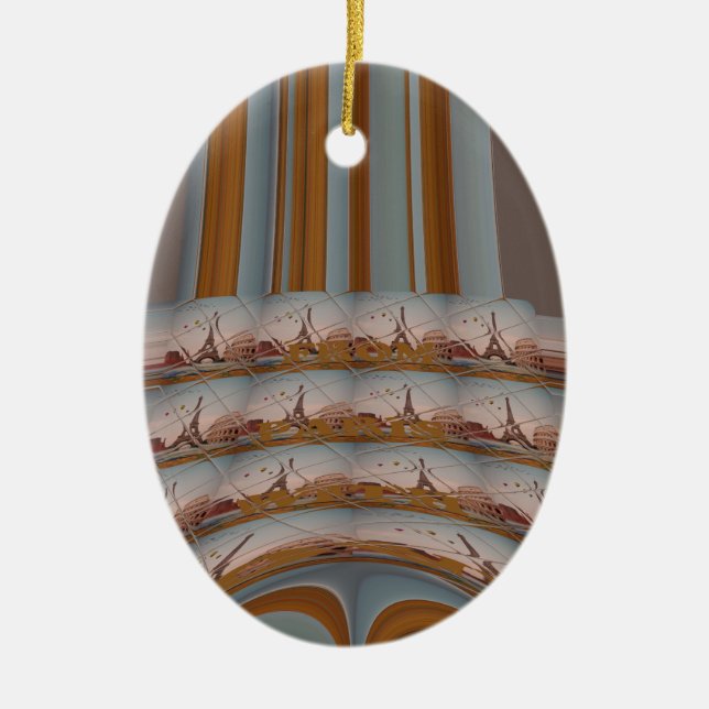 J'aime Paris ( I Love Paris ) Ceramic Tree Decoration (Front)