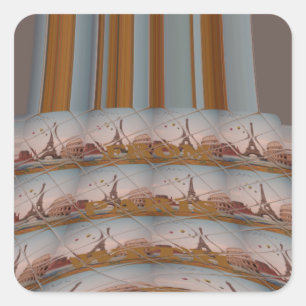 J'aime Paris ( I Love Paris ) Square Sticker