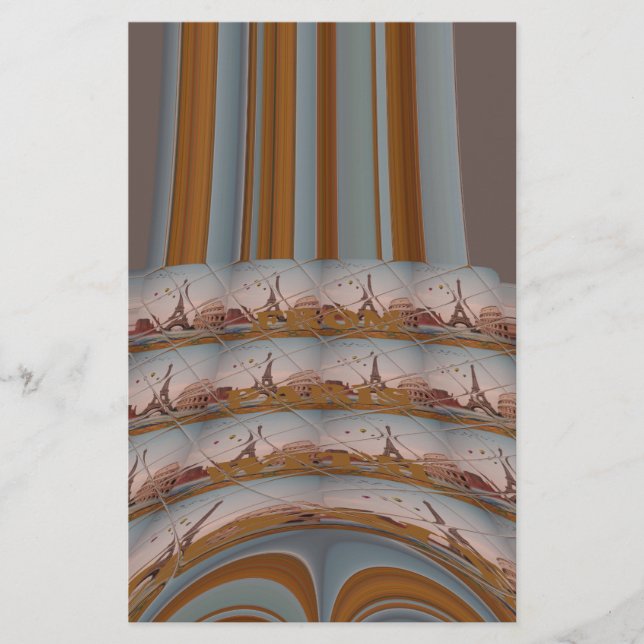 J'aime Paris ( I Love Paris ) Stationery (Front)