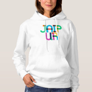 Jaipur India Pop Art Letters Hoodie