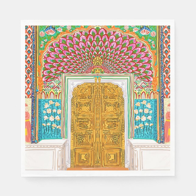 Jaipur Palace Front Entrance Door Napkin (Front)