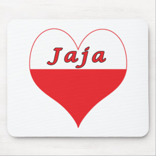 Jaja Polish Heart Mouse Pad
