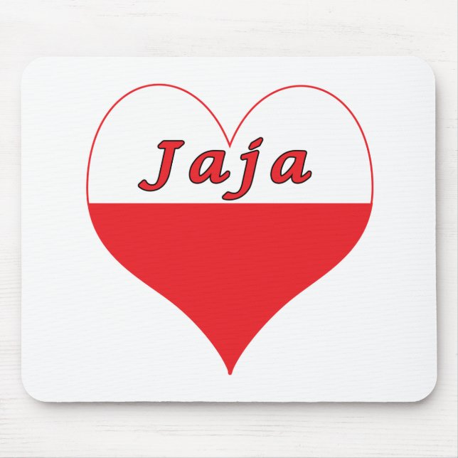 Jaja Polish Heart Mouse Pad (Front)