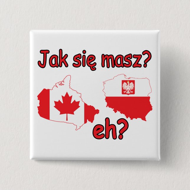 Jak Sie Masz? eh? 15 Cm Square Badge (Front)