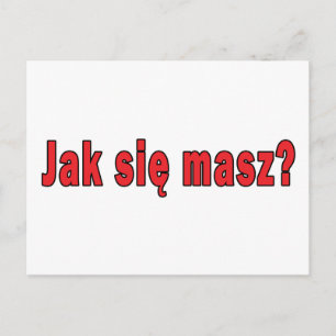 jak sie masz? - How Are You Postcard
