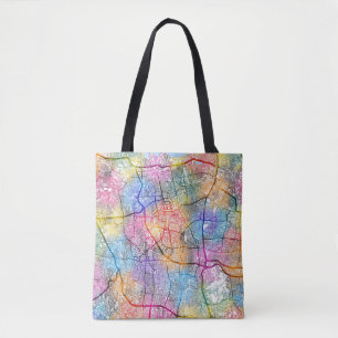 Jakarta Indonesia City Map Tote Bag