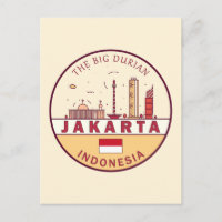 Jakarta Indonesia City Skyline Emblem