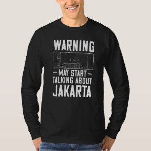 Jakarta Indonesia City Skyline Map Travel T-Shirt